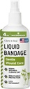 Pet Liquid Bandage pre psy - 4 oz Spray s Aloe - starostlivosť o ranu vrátane rezov, scrapov a stehov - Dýchateľné a vodotesné