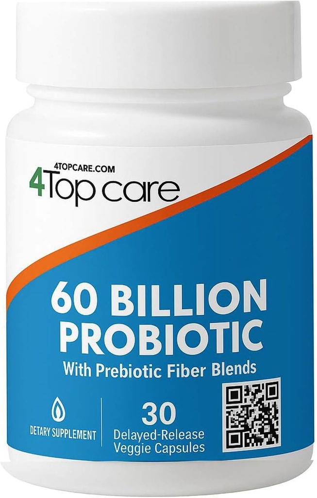 Probiotiká 60 miliárd CFU - 10 kmeňov + organické prebiotiká - imunitné, tráviace a črevné zdravie - podpora príležitostnej zápchy, hnačky, plynu a vdychovania - pre ženy a mužov (počet 30)