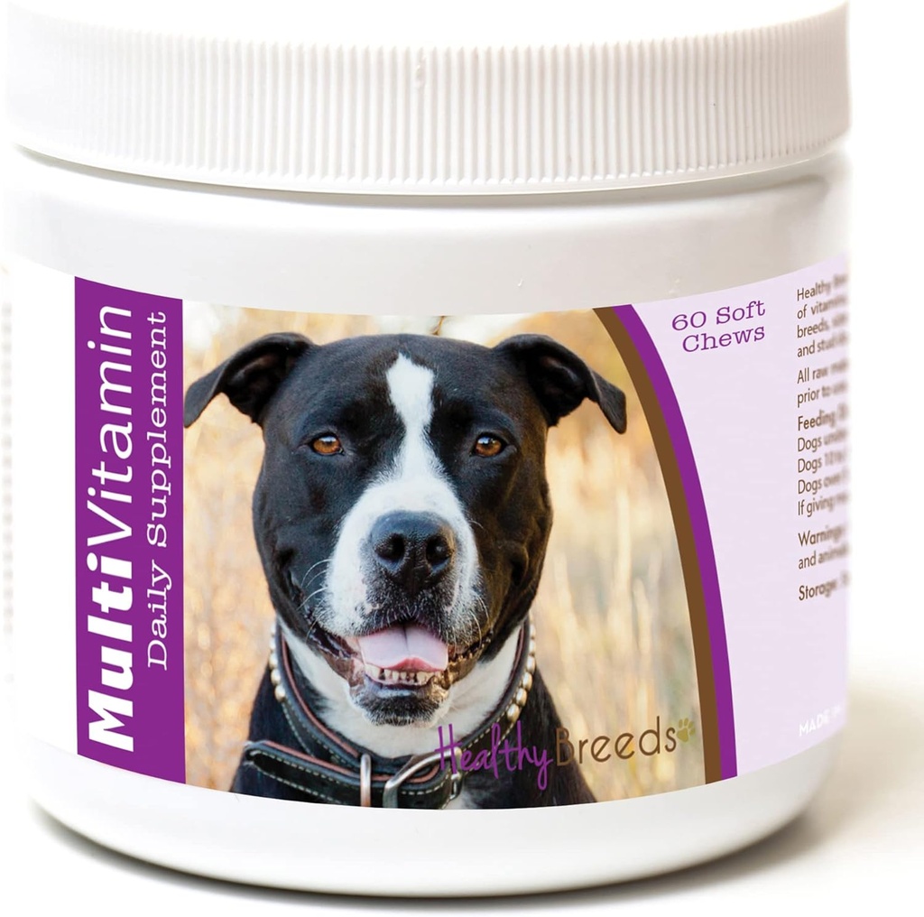 Zdravé plemeno Pit Bull Multi-vitamín mäkké Chews 60 Počet