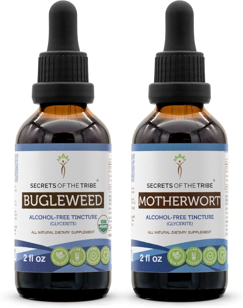 Bugleweed USDA Organic and Motherwort Liquid Extract (2 ks.)