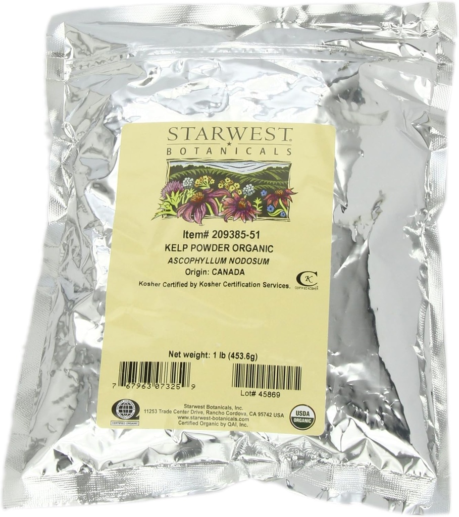Starwest Botanicals Organic Kelp Powder, 1 libra (pack of 3)