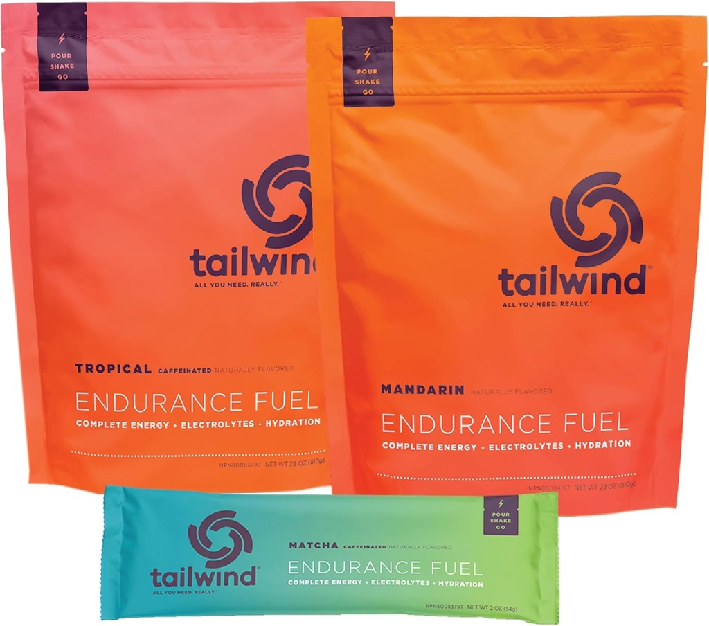 Tailwind Nutrition Grab-and-Go Vytrvalosť Palivo hydratačné balíčky Bundle s vytrvalostným palivom prášok a kofeínu Vytrvalosť Palivový prášok