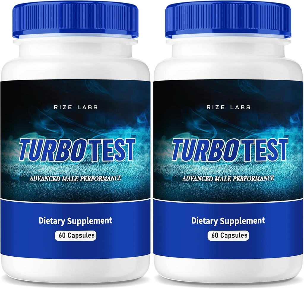 Rize labs TurboTest Dietary Pills od Men, TurboTest Kapsule od Healthier Body, TurboTest Maximum Strength Formula, TurboTest Advanced Supplement Reviews (120 Kapsule) (Pack of 2)