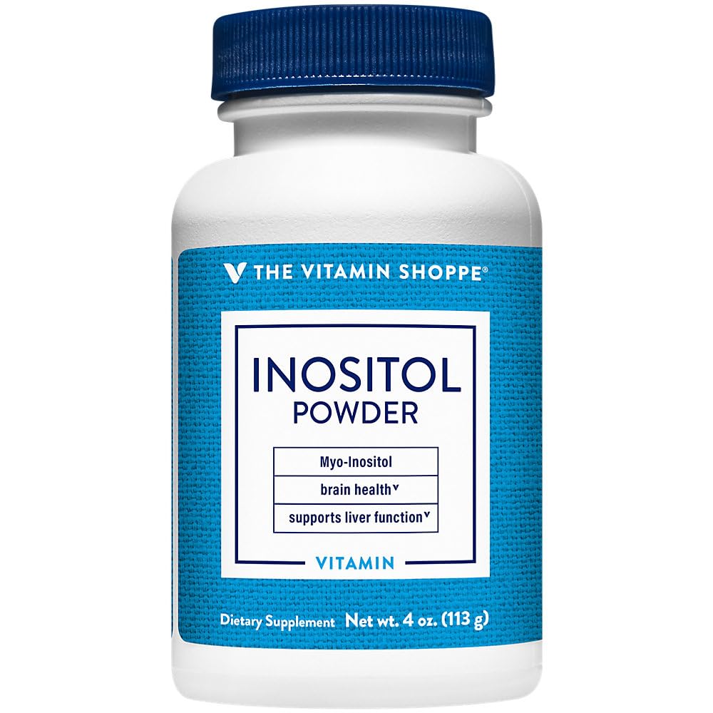 Vitamín Shoppe inozitol prášok - podporuje zdravie mozgu - bez príchute (4 oz./134 Servings)