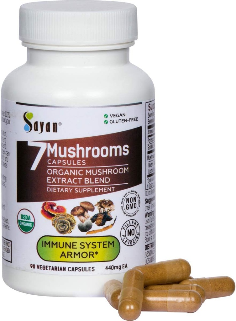 Sayan 7 Mushrom Extract 90 Kapsule 440mg ea 