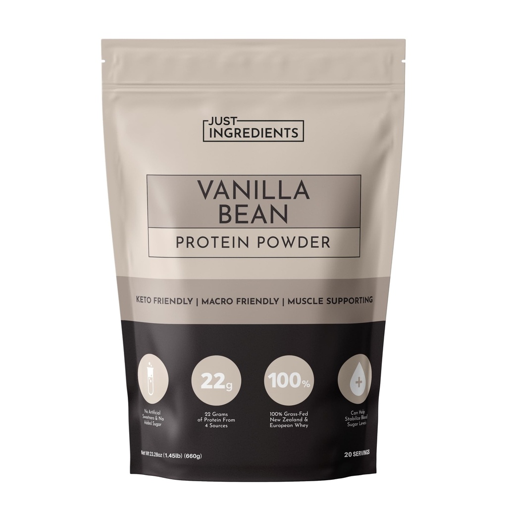 JUST INGREDIENTS Vanilla Bean Protein Powder 