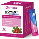 OMOGS Ženské probiotiká,120-biliónové CFU, 18 kmeňov, s 3 prebiotikami a brusnicovým extraktom, Pomoc pre imunitné posilňovacie, tráviace zdravie, zdravie Gut a vaginálne zdravie