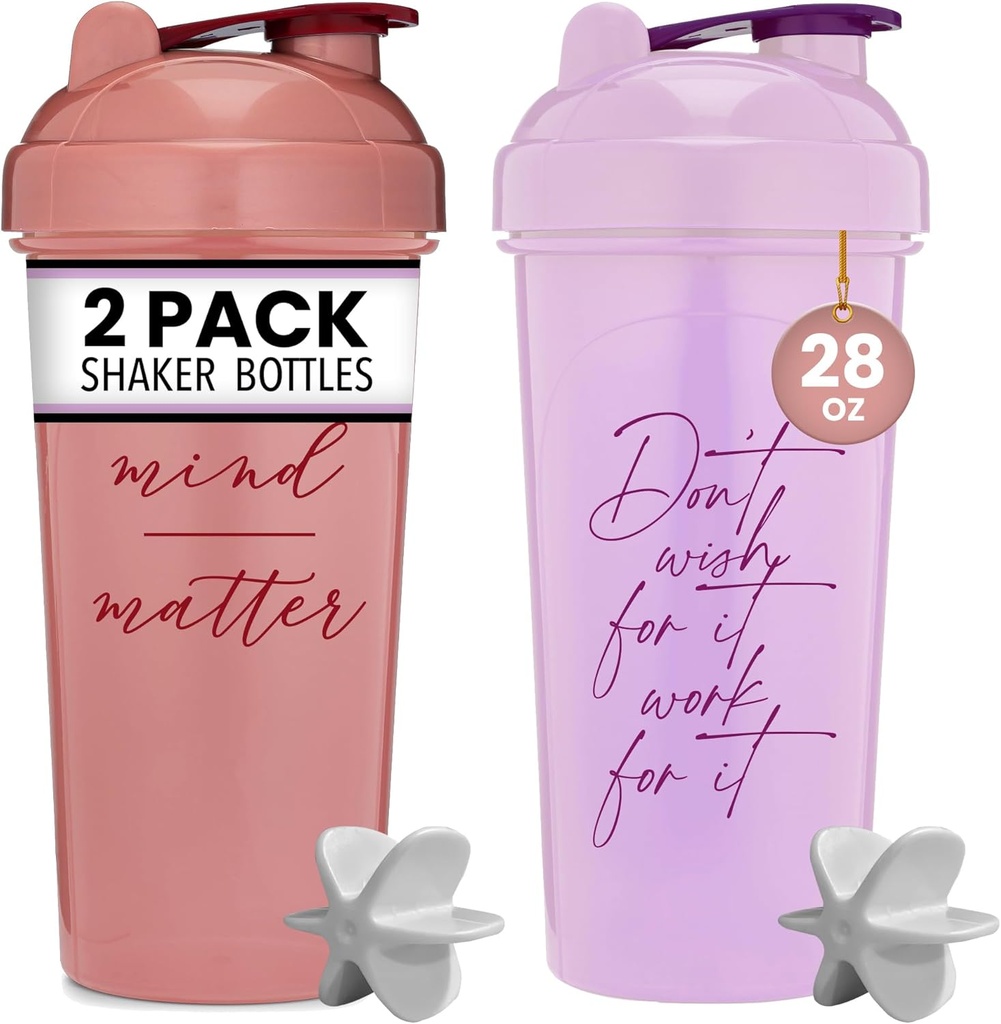 28 oz Fľaša na miešanie s motivačnými citáciami (Rose &Lavander)