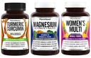 FarmHaven Magnézium + Multivitamín pre ženy + kurkumín s bioprénom čierne korenie