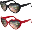 2 Pack srdce tvarované Difrakčné okuliare pre ženy, Heart Effect Slnečné okuliare sú ideálne pre Valentína Príslušenstvo, Rave Party, Svadobná strana, Musical Evening, Ohňostroje Shows.