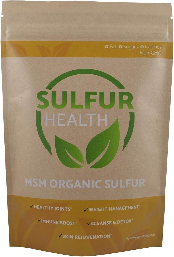 MSM Organic Sulfur - 99,9% Pure MSM Supplement - Lab-tested & Certified (5 libra)