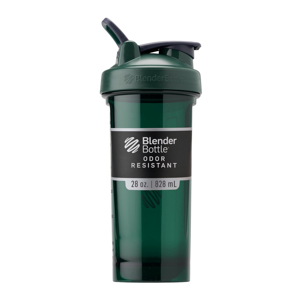 BlenderBottle Shaker Bottle Pro Series Perfektné pre Protein Shakes a pre cvičenie, 28-Ounce, plná farba zelená