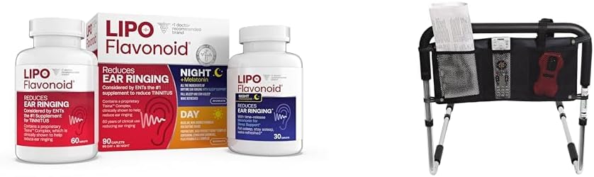 Lipo-Flavonoid deň a noc Combo Kit Tinnitus Relief, Essential Medical Supply Universal Three Pocket Rail Accessory Pouch