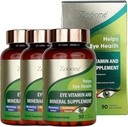 zooone- lutein očné vitamíny doplnok pre makulárne zdravie a suché oči, obsahuje luteín, zinok, vitamíny C/E a zeaxantín na podporu očného zdravia, 90 tabliet (3)