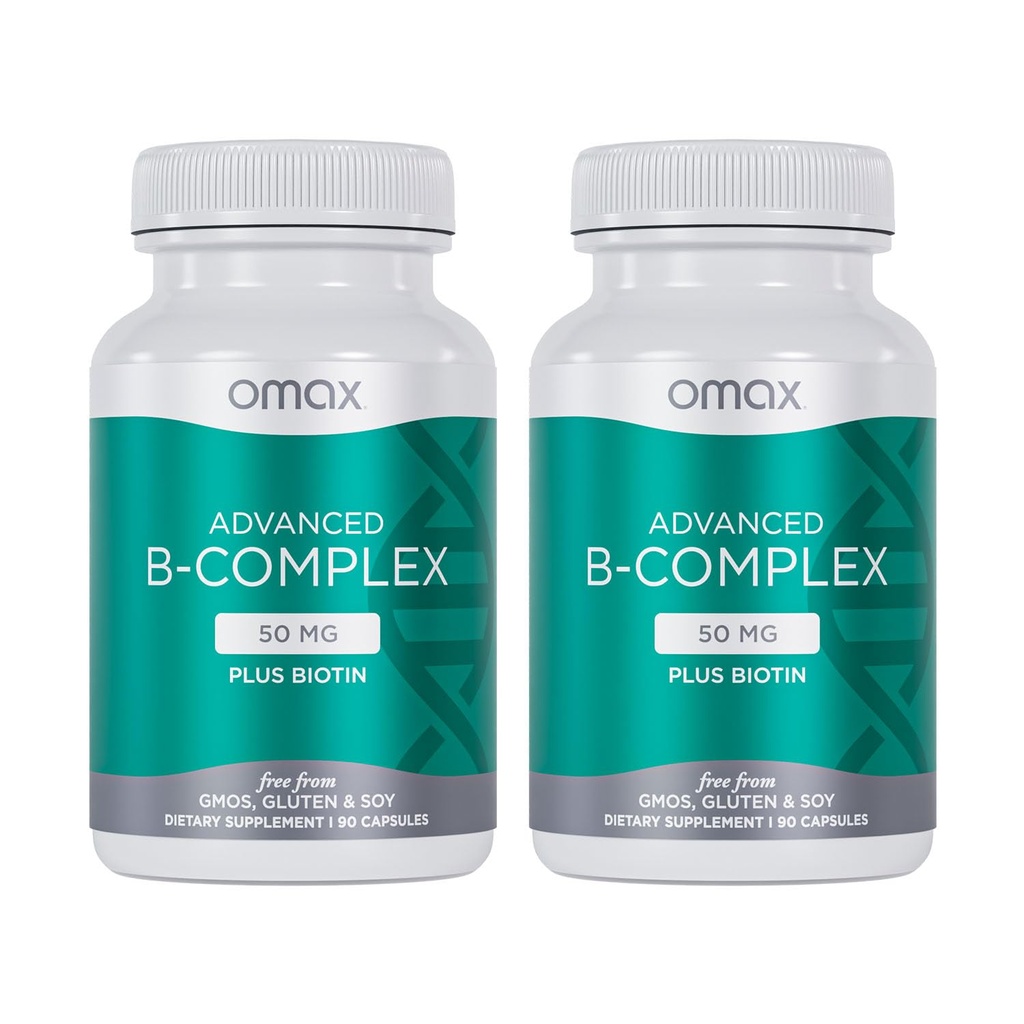 Omax3 2 fľaše - Advanced vitamín B komplex 50MG s biotínom 