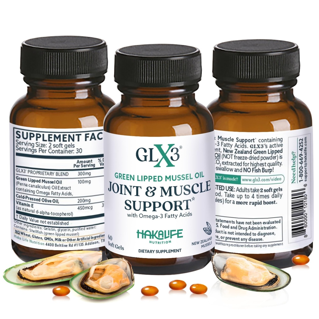 GLX3 Green Lipped Mussel Oil Kapsule pre Joint and Muscle Support 