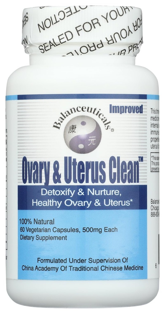 Ovariálne a Uterus Clean, 500 mg Diétne doplnkové kapsuly, 60-Count Bottle