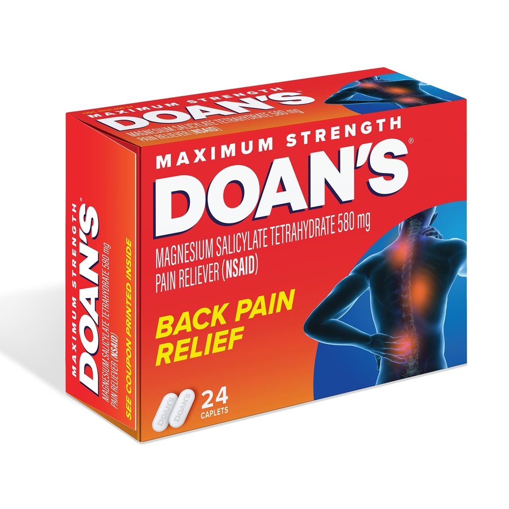 Doans Extra sila bolesť Reliever Caplets, 24 Počet