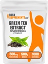 BulkSupplements.comgreen čaj extrakt prášok - 50% Polyfenoly Doplnky, EGCG Doplnky - bez lepidla, 500mg na porciu, 500g (1,1 lbs) (Pack of 1)