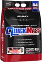 ALMMAX Nutrition QUICKMASS, Jahoda Banana - 10 lb - Rapid Mass Gain Catalyst - Až 64 Grams of Protein per Serving - 3:1 Carb to Protein Ratio - Zero Trans Tuk - Až 70 Servings
