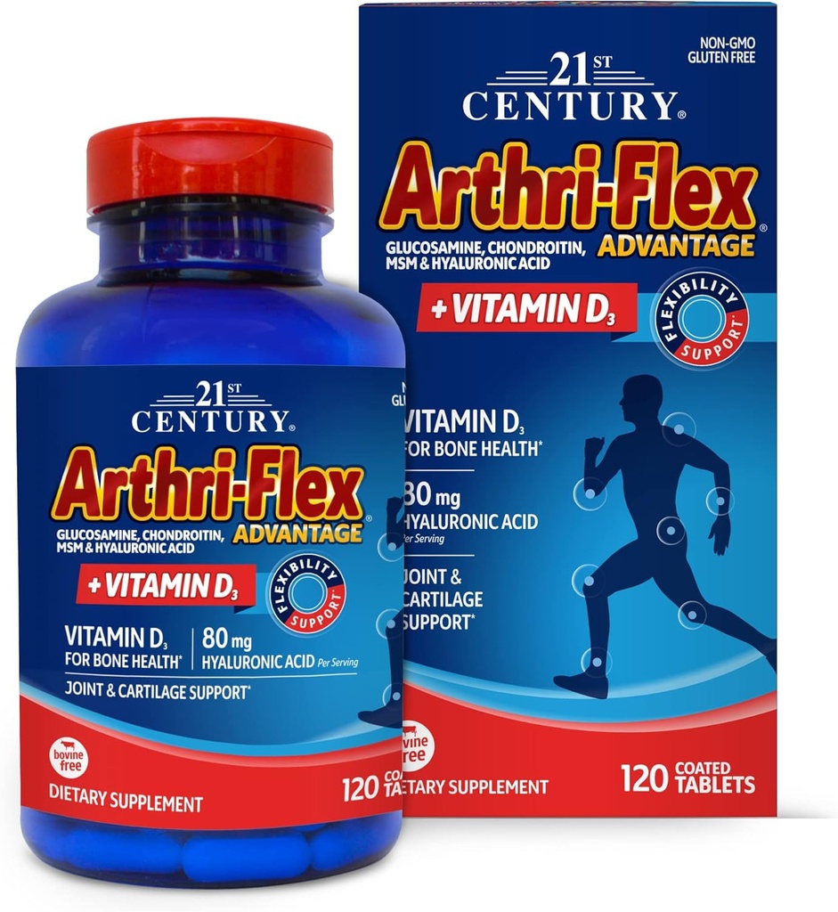 21st Century Arthri- Flex Advantage + Vitamín D3, 120 obalené tablety