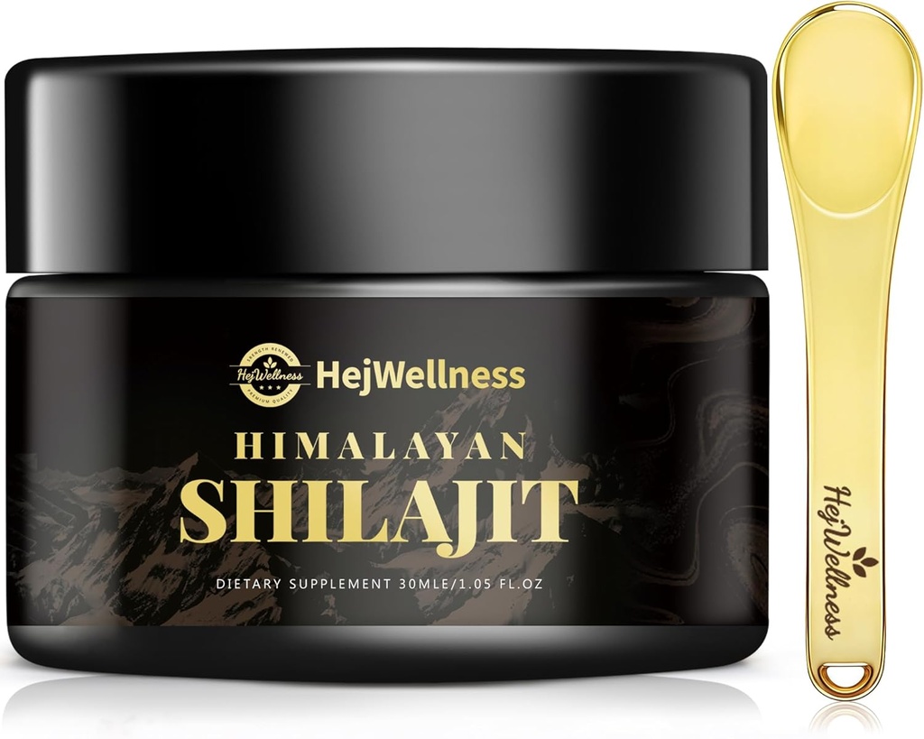 Shilajit Resin Organic 85+ Trace Minerals & Fulvic Acid - 60 Servings Natural Shilajit pre mužov a ženy pre Energy Boost & Immune Support, 500mg