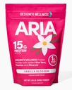 Designer Wellness, Aria, Women's Wellness Low Calorie Vanilla Protein Powder with Biotin, Vitamin C and Organic Aloe, Vanilla Blossom, 1,85 libra