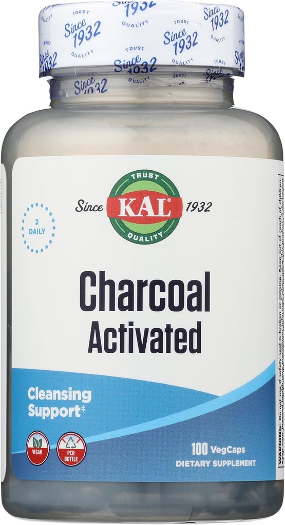 KAL Charcoal, 280 mg, 100 kapsúl