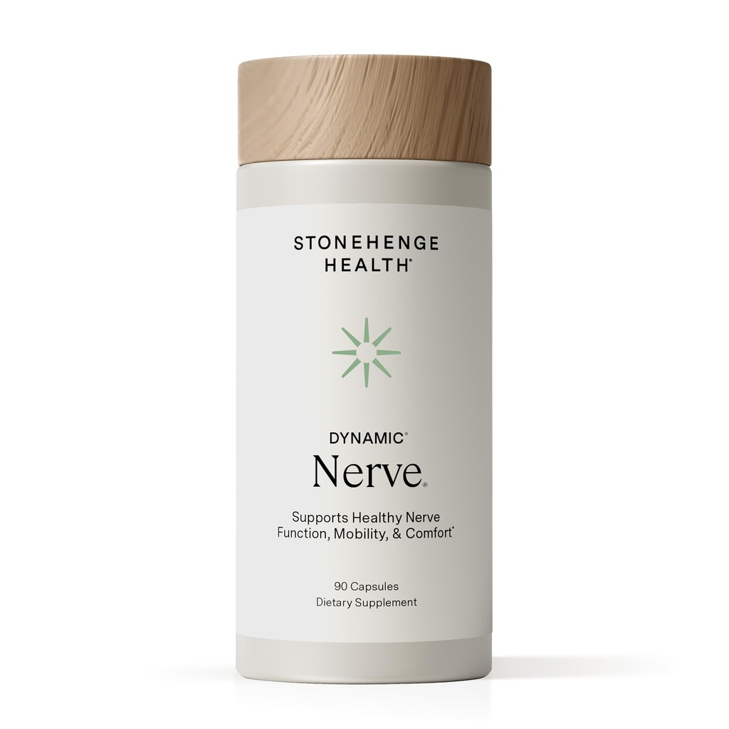 Stonehenge Health Dynamic Nerve Supplement - podporuje Nerve Function v prstoch, prstoch, rukách a nohách s Alpha Lipoic Acid ALA, Benfotiamín, Pea, Robust B Complex, Boswellia