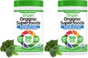 Orgain Organic Greens Powder + 50 Superfoods, Original - 1 Milión probiotík pre zdravie Gut, Antioxidanty, Vegan, Plant Based, Gluten Free, Non GMO, Dairy Free Juice & Smoothie Mix - 0.62lb