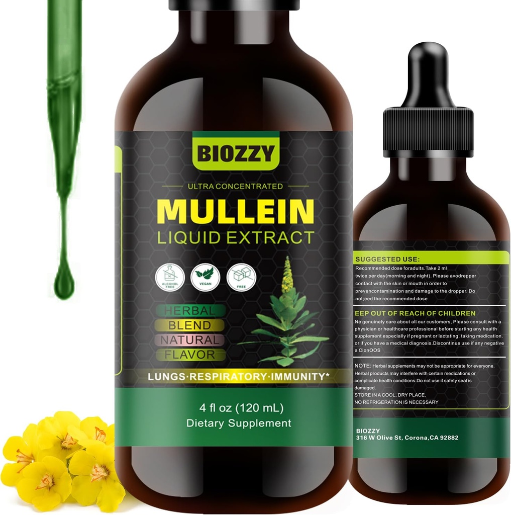 Generic Mullein kvapky pre pľúca 