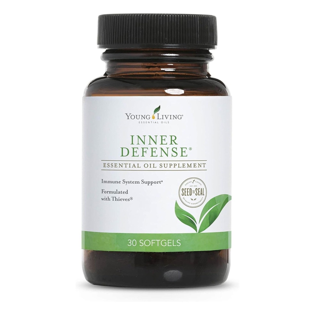 Young Living Inner Defense, 30 Softgels, odomknúť silu potentných esenciálnych olejov, Oregano, tymián, citrónová tráva, a zlodeji, komplexná imunitná podpora
