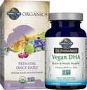 Garden of Life Once Daily Vegan DHA + prenatálne multi-ponuka: Dr Formulované Vegan DHA 30 Softgels + Organics Prenatal Once Daily Multivitamíny s folátom pre ženy a prenatálne zdravie, 30 tabliet