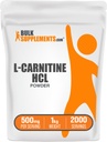 BulkSupplementments.com L-karnitín HCl prášok - karnitín doplnok, karnitín prášok, L-karnitín 500mg - Nechutne a bez lepidla, 500mg na porciu, 1kg (2,2 lbs) (Pack of 1)