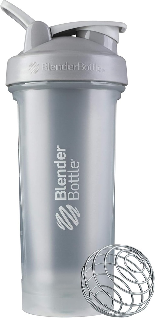 BlenderBottle Classic V2 fľaša Shaker Perfektné pre proteínové Shake a pre cvičenie, 28-Ounce, Pebble Grey