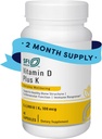Klaire Labs SFI Health Vitamín D Plus K - Biologicky dostupný vitamín K2 D3 doplnok pre Bone & Immune Support - Každá kapsula dodáva D3 5000 iu & K2 100 Mcg (60 kapsúl)