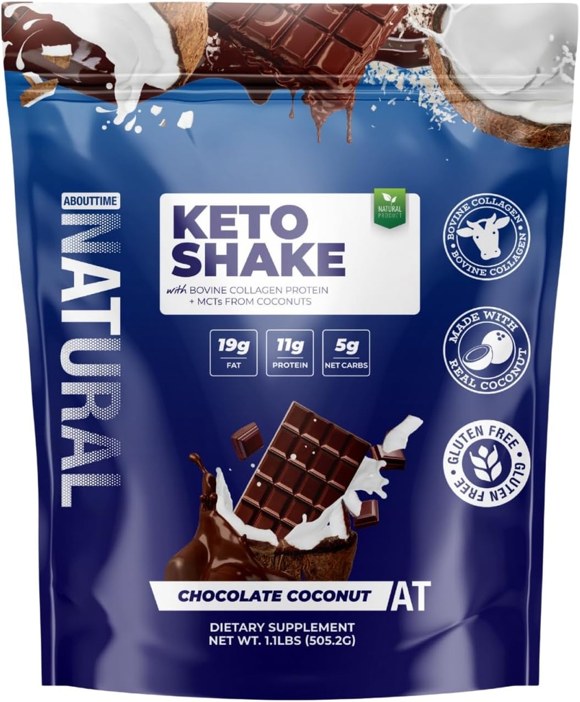 O čase Keto Shake Cocolate Coconut s hovädzím kolagénom Protein + MCT z kokosových orechov 11g Protein, 19g Tuk, 5g Net Carbs 