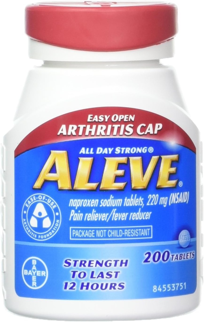 Tablety s ľahko otvorenou artritídou, Naproxen sodný, 220 mg (NSAID)