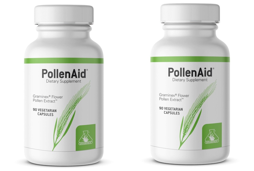 Graminex PollenAid Prostate Supplement: All Natural Prostate Support for Bladder Control & Urinary Tract Health, Rye Pollen Extract Made in USA, 90 Vegetariánske Caps (Pack of 2)