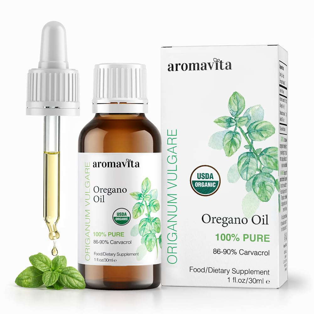 Essential Organic Oil of Oregano-100% Pure Neriedený grécky Oregano Oil with Carvatrol - Viac ako 86%, Non-GMO, Extra Strength Oregano Oil Organic Liquid Drops, 1 FL.OZ/30ml