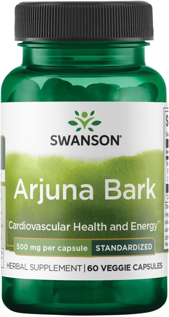 Swanson Arjuna 500 Milligrams 60 Veg kapsuly