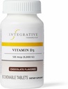 Integratívne terapie Vitamín D3 125 μg - Vitamín D doplnok pre zdravie kostí a imunitnú podporu* - bezlepok a bez mlieka - čokoládové ochutené, 90 žuvacích tabliet (90 porcií)