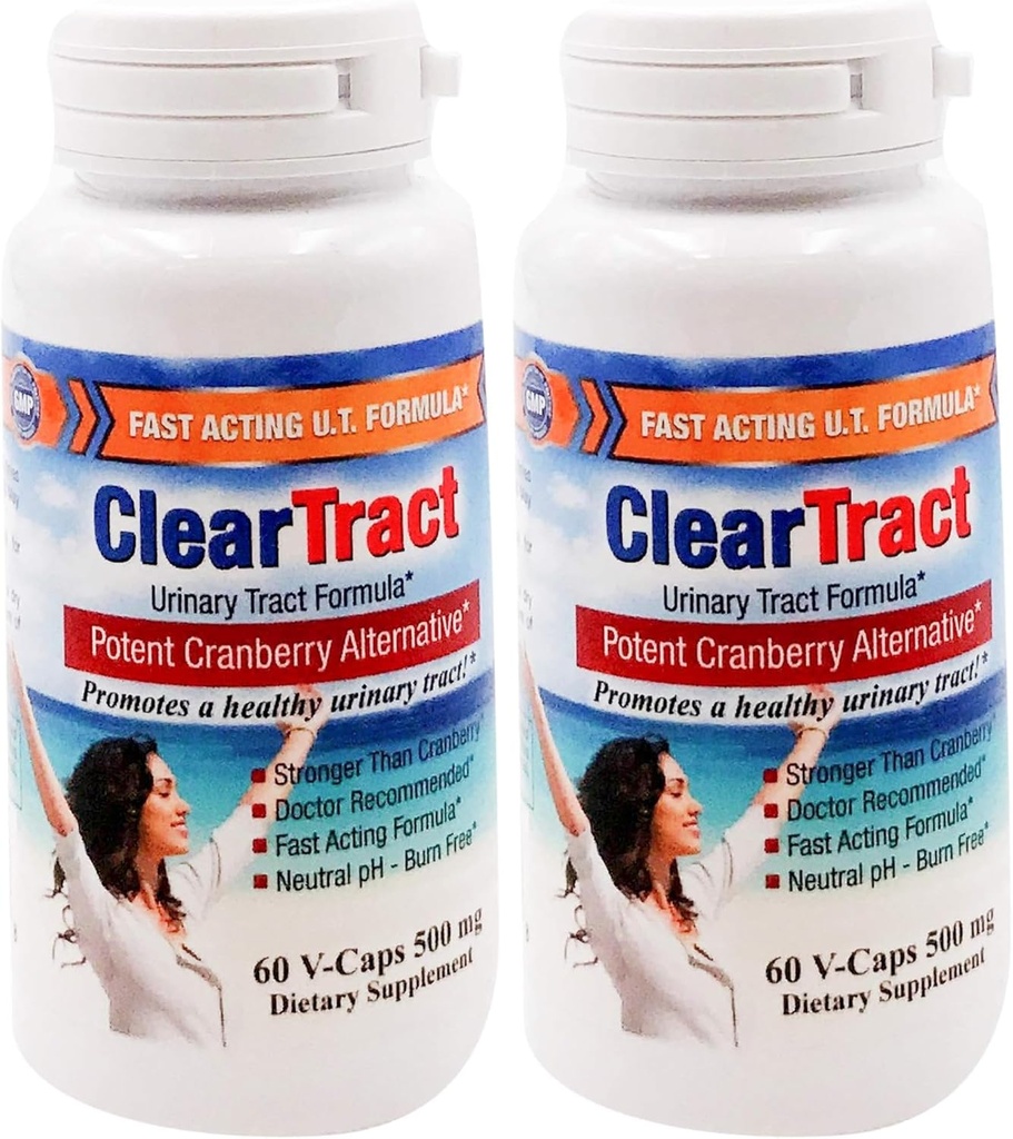 Cleartract D- Mannose Formula Kapsule, 500 Mg, 60 Gróf (Pack of 2)