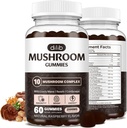 Huby Gummy 10 Blend Huby Complex 2500mg s Lions Mane, Cordyceps, Turkey Tail, Chaga, Reishi Supplement-Focus, Jasnosť, Pamäť, Energia, Immune Support-60 Gummy