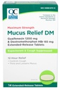 Quality Choice Maximum Strength Muscus Relief DM, Cough Supressant and Expektorant, 12 Hour Relief, Guaifenesin 1200 mg and Dextrometorfan HBr 60 mg Extended Release Tablets, 14 Count