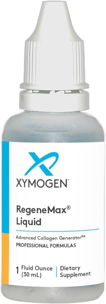 XYMOGEN RegeneMax Liquid - Advanced Collagen Generator - Choline-Stabilizovaná Ortosilická kyselina - podporuje zdravé kostné minerály hustoty, znižuje vrásky, posilňuje vlasy + nechty (1 fl oz)