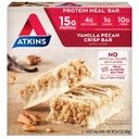 Atkins Vanilla Pecan Crisp Protein Meal Bar, High Fiber, 1g Sugar, 4g Net Carb Nahradenie jedla, Keto Friendly, 5