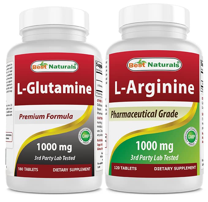 Najlepšie prírodné L-Glutamine 1000mg & L-Arginín 1000 mg
