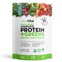 Plantvital Unflavored Organic Vegan Protein Powder - 15 Superfoods, Veggies and Probiotics - Organic Plant-Based Protein Powder - Všetky BCAA