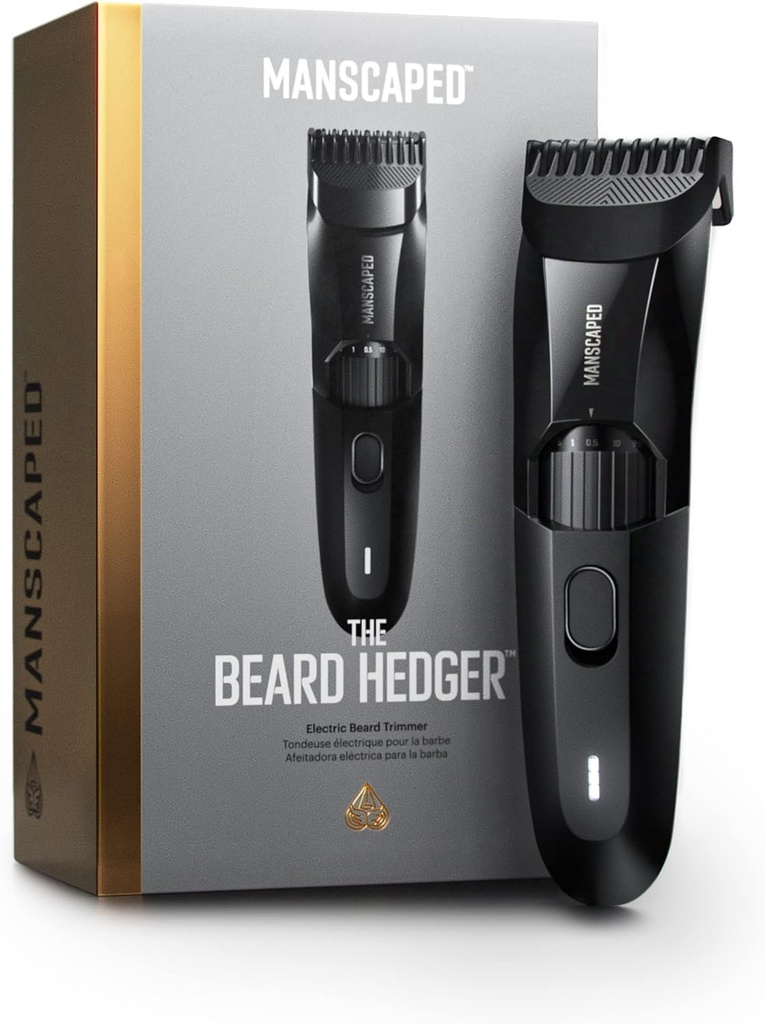 MANSCAPEED® Bradavice Hedger® Premium Pánske Bradavice Trimmer, 20 Dĺžka nastaviteľné čepele Koleso, nerezová oceľ T-Blade pre presné tvárové vlasy Triming, bezdrôtové vodotesné mokré/dry Clipper